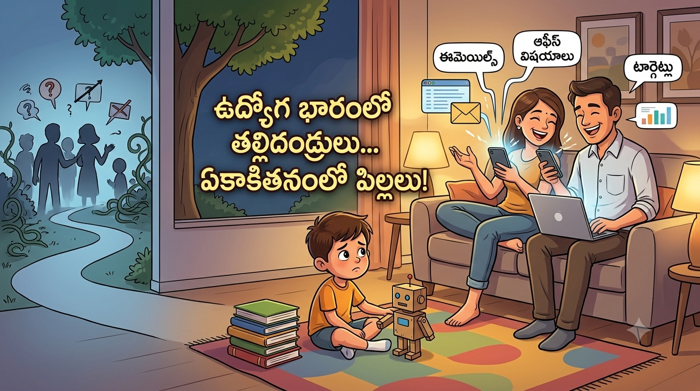 ఉద్యోగ భారంలో తల్లిదండ్రులు... ఏకాకితనంలో పిల్లలు!